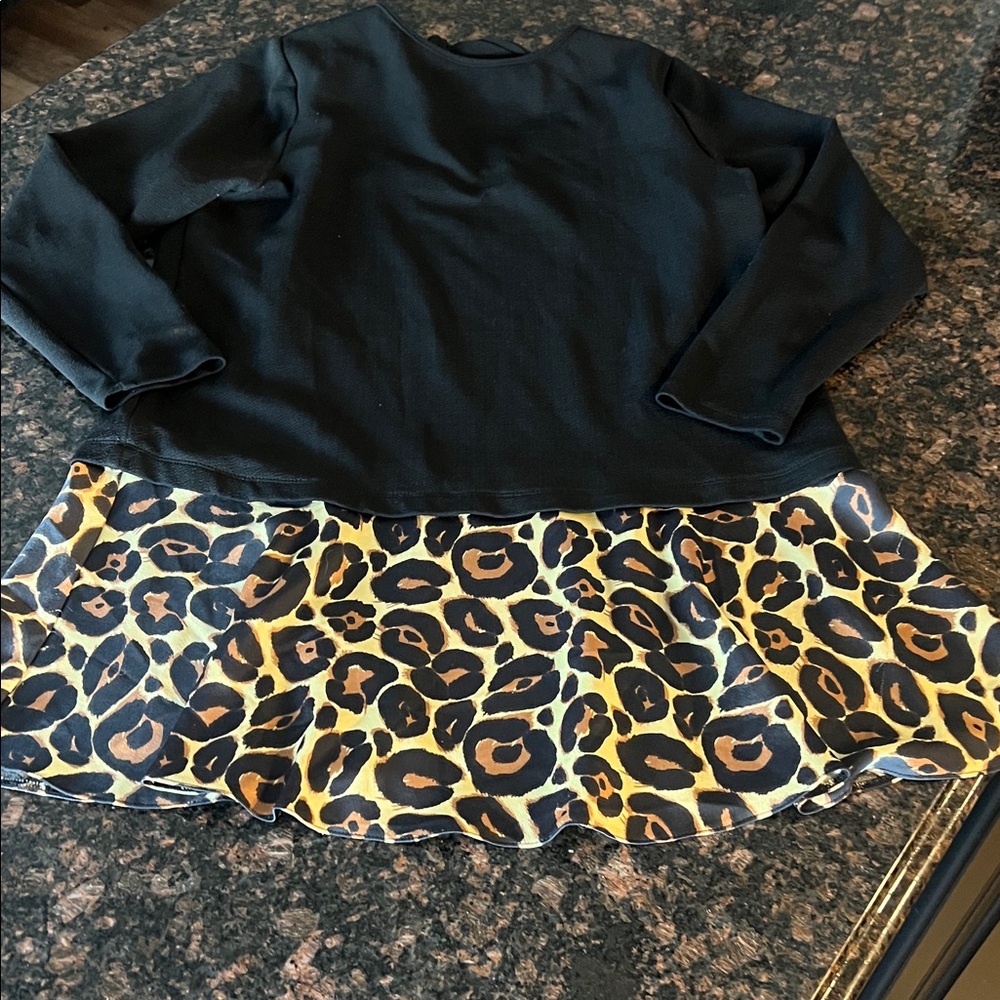 ASOS Black and leopard Dress size 8